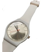 Watch Analog Slim Silicon Band Men Women Unisex Sporty Plain White Wrist - $15.94 CAD