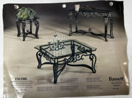 3 BASSETT FURNITURE French Provincial Accent End Table Glass Top ENCORE ... - $349.99