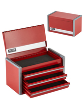 VEVOR 8.6" Metal Tool Box 3 Drawers EVA PP Feet Ball Bearing Lock Powder... - $28.99