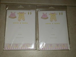 21 Baby Girl Announcement Card and Envelopes - £8.64 GBP