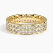 Alexis Princess Moissanite diamond Ring / Channel Set Full Eternity Diam... - $177.94 CAD