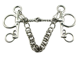 English Saddle Horse Stainless Steel Pelham Bit w/ Corkscrew 5&quot; Snaffle ... - $23.56