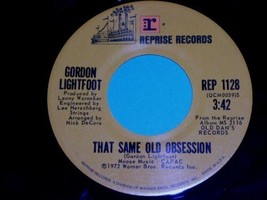 Gordon Lightfoot Same Old Obsession You Are What I Am 45 Rpm Vinyl Record - £15.73 GBP