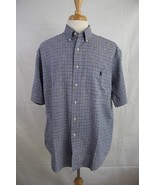 RALPH LAUREN Men&#39;s BLAIRE Short Sleeve Cotton Linen Button Front Shirt s... - $18.80