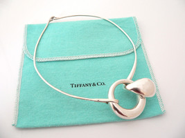 Tiffany &amp; Co Teardrop Necklace Silver Peretti 1975 Vintage Pendant Choker Love - £1,170.02 GBP