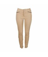 INC International Concepts Faux Leather Trim Tan Straight Fit Pants 14 S... - £23.11 GBP