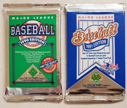 1990&#39;s Upper Deck Baseball Lot of 2 (Two) Sealed Unopened Packs.-* - £11.31 GBP
