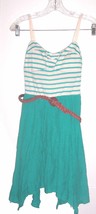 Lily Rose Teal and White Striped Sundress with solid Teal Skirt NWT$48 S... - £28.66 GBP