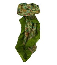 Mulberry Silk Traditional Square Scarf Abhan Sage by Pashmina &amp; Silk - £19.12 GBP