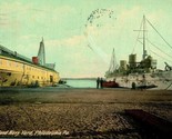 Vtg Postcard 1911 Philadelphia PA - League Island Navy Yard Scene Valent... - $12.42
