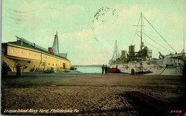 Vtg Postcard 1911 Philadelphia PA - League Island Navy Yard Scene Valentine Sons - £9.71 GBP