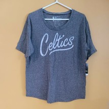 Boston Celtics NBA Women&#39;s T-Shirt Top Gray Size XL NWT - £14.89 GBP