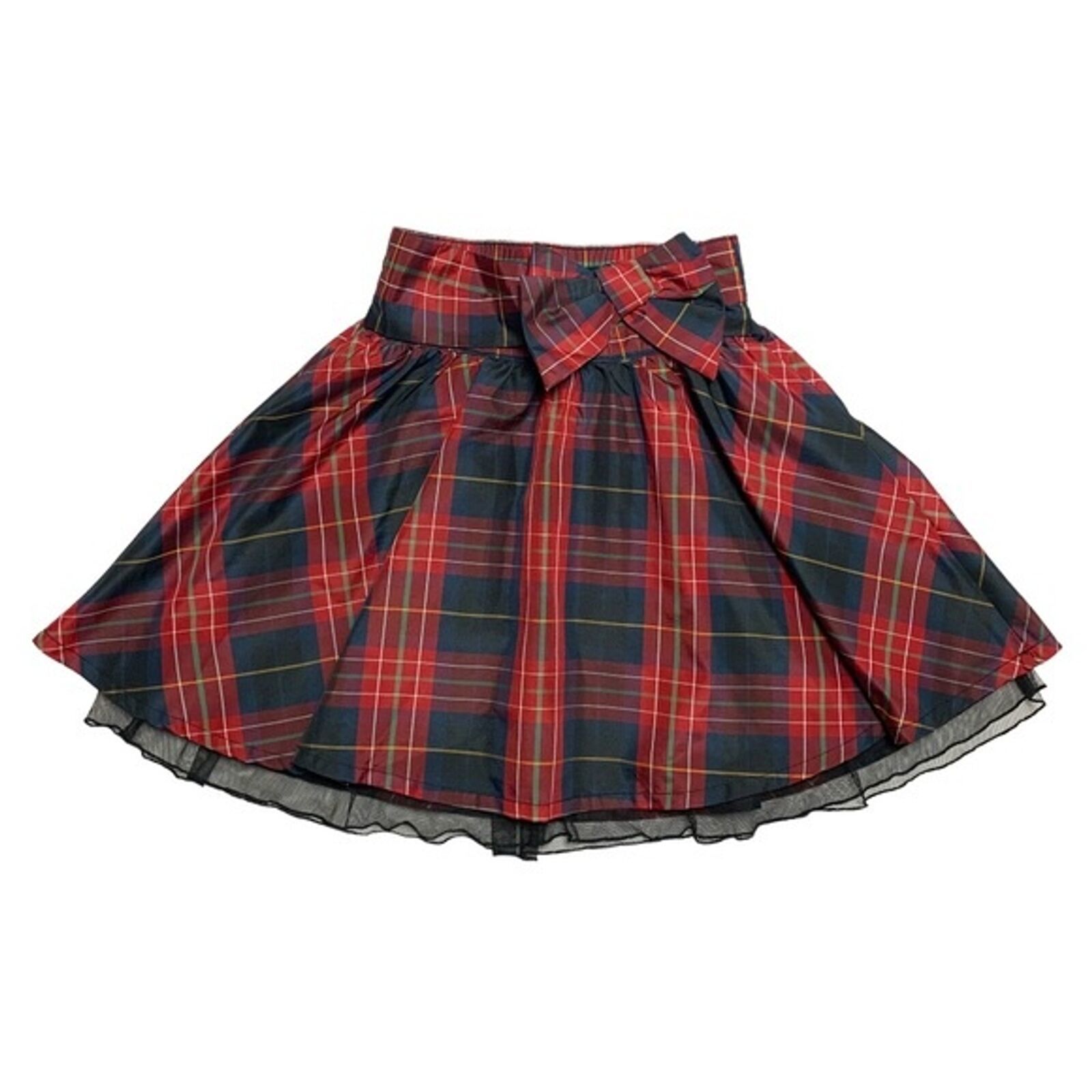 Plaid Skirt Girl's S GAP Red Black Navy Tartan Pleated Holiday Festive - $19.80