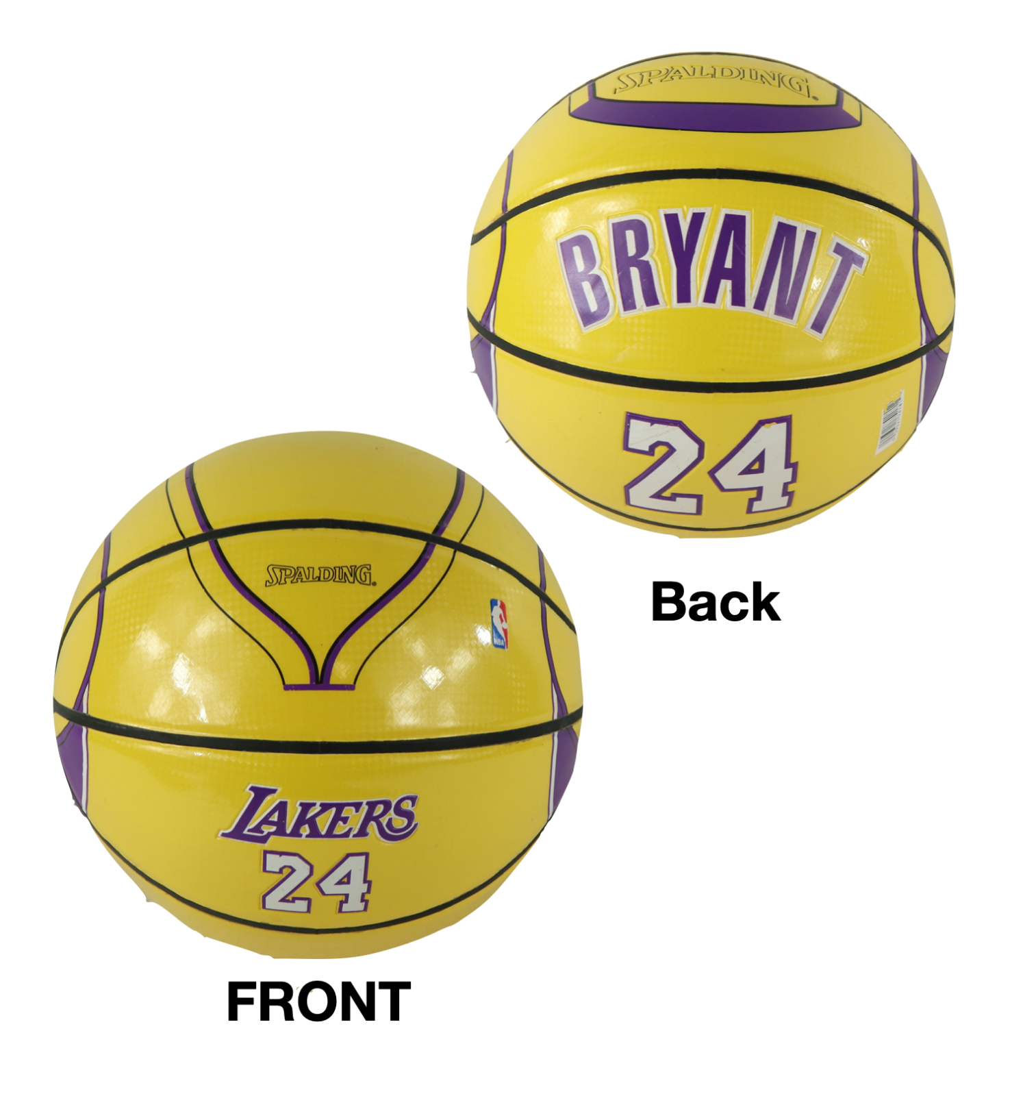 Vintage Spalding Los Angeles Lakers Kobe Bryant Jersey Basketball #24 Yellow - $296.95