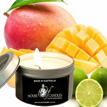 Thai Lime &amp; Mango Eco Soy Wax Scented Tin Candles, Vegan Friendly, Hand Poured - £11.73 GBP+