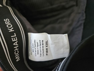 Michael Kors Men's Classic Fit Cotton Stretch Performance Pants  Black 38W x 30L Item image 4