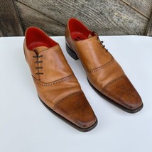 Jeffery West Tan Leather Derby Brogue Shoes Men&#39;s UK 9 US 10 EU 43 - £154.19 GBP