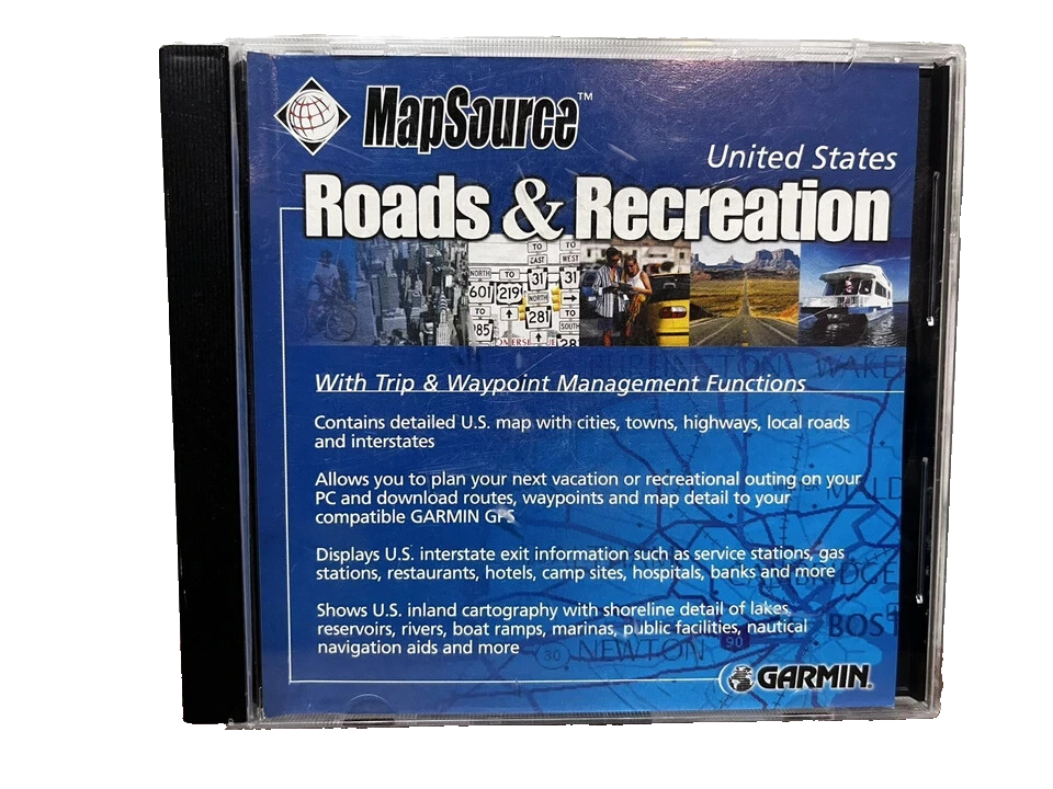 Garmin Mapsource Roads &amp; Recreation United States CD Version 3.03 - $14.95