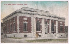 Postcard U S Post Office Columbia Tennessee Woldridge Co - $4.94