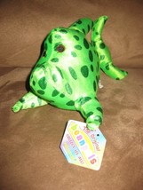 GREEN FISH SPOTTED MINI Brand New Plush Stuffed Animal W TAGS 9&quot; BEANPALS - $3.99