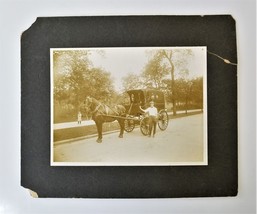 Antique John V Farwell Photograph Horse Carriage Man #5 - £54.56 GBP