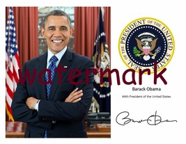 Barack Obama 44TH President W/ Presidential Seal &amp; His Signature Pousa Photo - £6.99 GBP