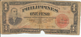 Philippines  1  Peso  Series  1936  Circulated Banknote # 81 - $12.86