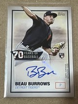 2021 Topps 70 Years Of Baseball Auto #70YABBU Beau Burrows RC Rookie Card ⚾ - £1.77 GBP