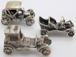 Vintage Italienische Handgefertigt Original Silber Sammlung Auto Miniatur Figur - £38.58 GBP