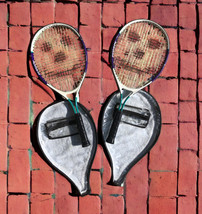 2 World Team Tennis Advanta Kids 23&quot; Racquets Spfd Lasers Billie Jean Ki... - $314.79 MXN