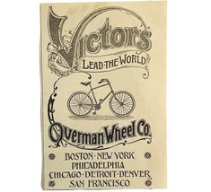 Victors Bicycles 1894 Advertisement Victorian Overman Wheel Co Bike #2 A... - $19.99