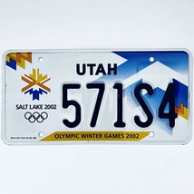 2002 United States Utah Olympic Winter Games Passenger License Plate 571S4 - £17.04 GBP