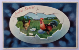 Easter Postcard Rooster Inside Cracked Egg Shell Gloss Embossed 670-2 Vintage - £3.87 GBP