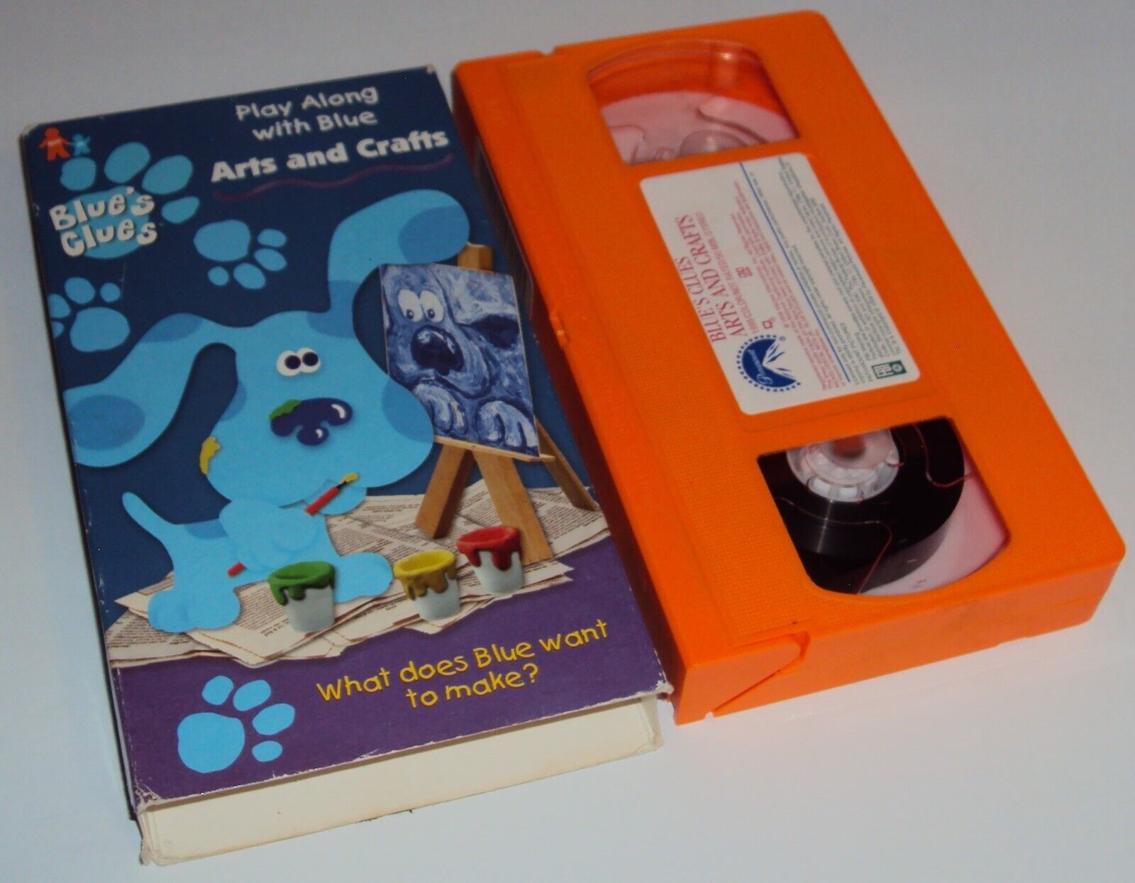 Blue's Clues Arts and Crafts Play Along with Blue Kids Nickelodeon VHS ...