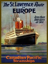 4115.Canada Pacific steamships.St.Lawrence route.POSTER.Home School art decor - £13.75 GBP+