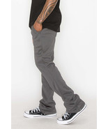 Men&#39;s Gray Solid Flare Stacked Track Pants - £19.56 GBP