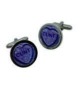 Unique SWEARY CUFFLINKS rude LOVEHEARTS love CANDY cuffs FUNNY gift box ... - £14.36 GBP