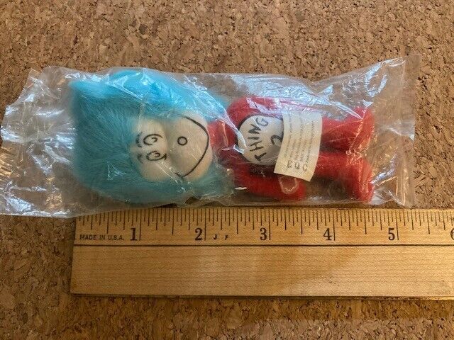 Vtg Kelloggs Dr Seuss Thing 2 Mini Plush 4.5" Toy Cat in Hat New Item image 3