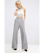 ASOS Design Women&#39;s Wide Leg Pants w/ Pleat Detail US 8 NWT - £38.15 GBP