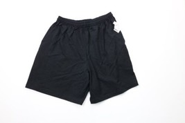 NOS Vtg 90s Streetwear Mens Large Blank Above Knee Cotton Dad Shorts Black USA - £39.77 GBP