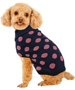 Fashion Pet Contrast Dot Dog Sweater Pink Small - £37.16 GBP