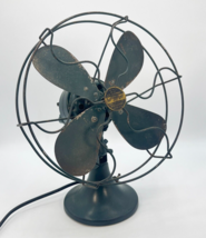 Rare Working 1930&#39;s 11” Oscillating Table Fan &quot;Super Blue Line&quot; Montgome... - $125.73