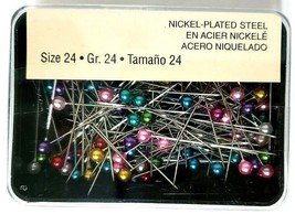 Sewing Pins W/Colored and White Bead Heads Sewing Jewelry Crafts 8 Pkgs NIB - £11.07 GBP