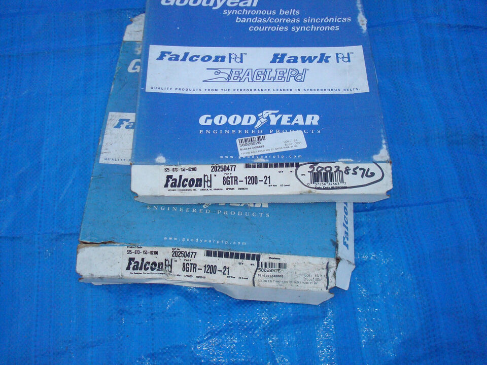 Lot of 2 Goodyear Falcon Metric synchronous drive polychain belts 8GTR-1... - $28.06