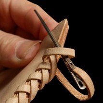 3 piezas de cuero de costura, herramienta de artesanía de cuero, aguja d... - £18.08 GBP