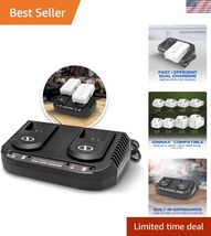 24V IONMAX Dual Port Quick Charge Docking Station, Charger, Black - $119.49