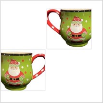 Temptations Mug WINTER WHIMSY By Tara Santa Claus Holiday Coffee Tea Cup 16 oz - £14.24 GBP