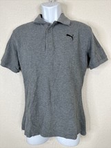 Puma Men Size M Gray Polo Shirt Short Sleeve Casual - £6.46 GBP