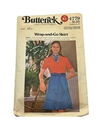Butterick 4779 Vintage Sewing Pattern Wrap &amp; Go Skirt Sz 25.5 25 1/2 - $7.86 CAD