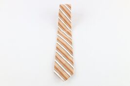 Vintage 70s Rockabilly Distressed Silk Striped Color Block Neck Tie Dres... - $27.85 CAD